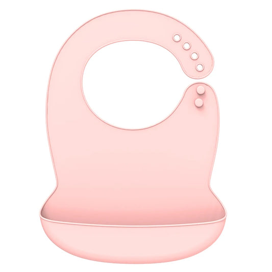 Bavoir bébé en silicone imperméable avec poche