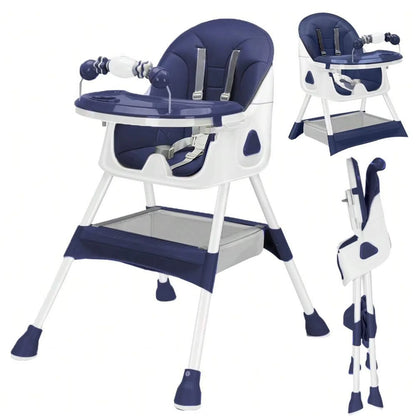 Chaise haute pliable NOATEO modèle E500, coloris bleu