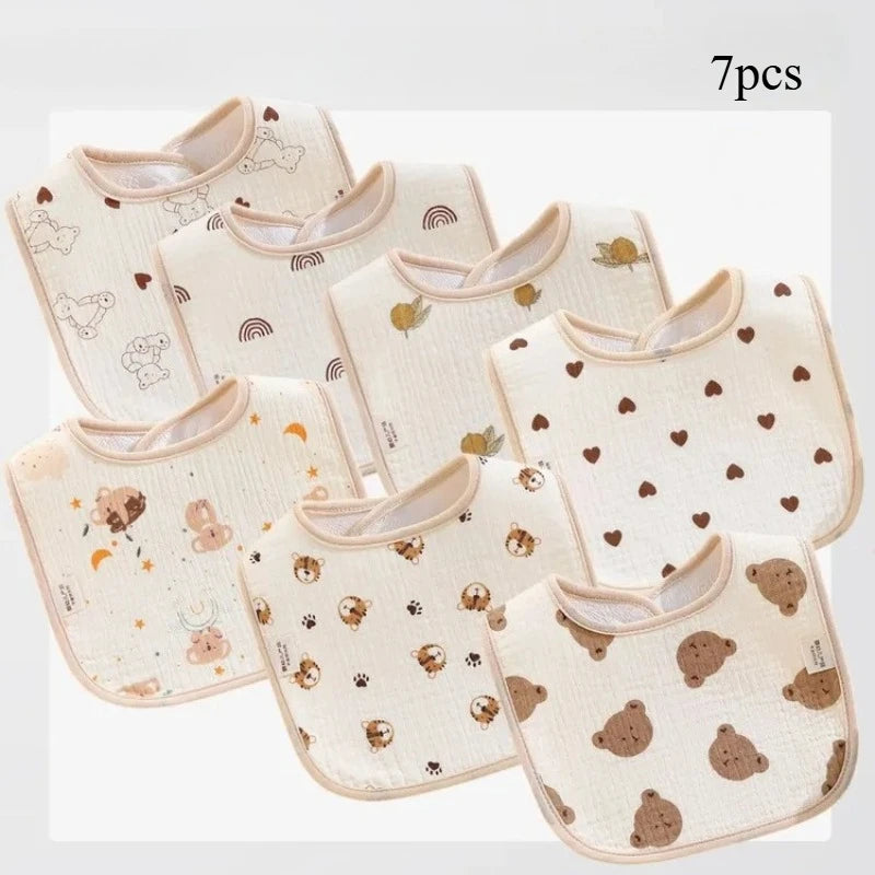 Bavoirs en coton imperméable (lot de 7)
