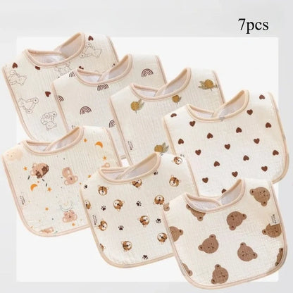 Bavoirs en coton imperméable (lot de 7)